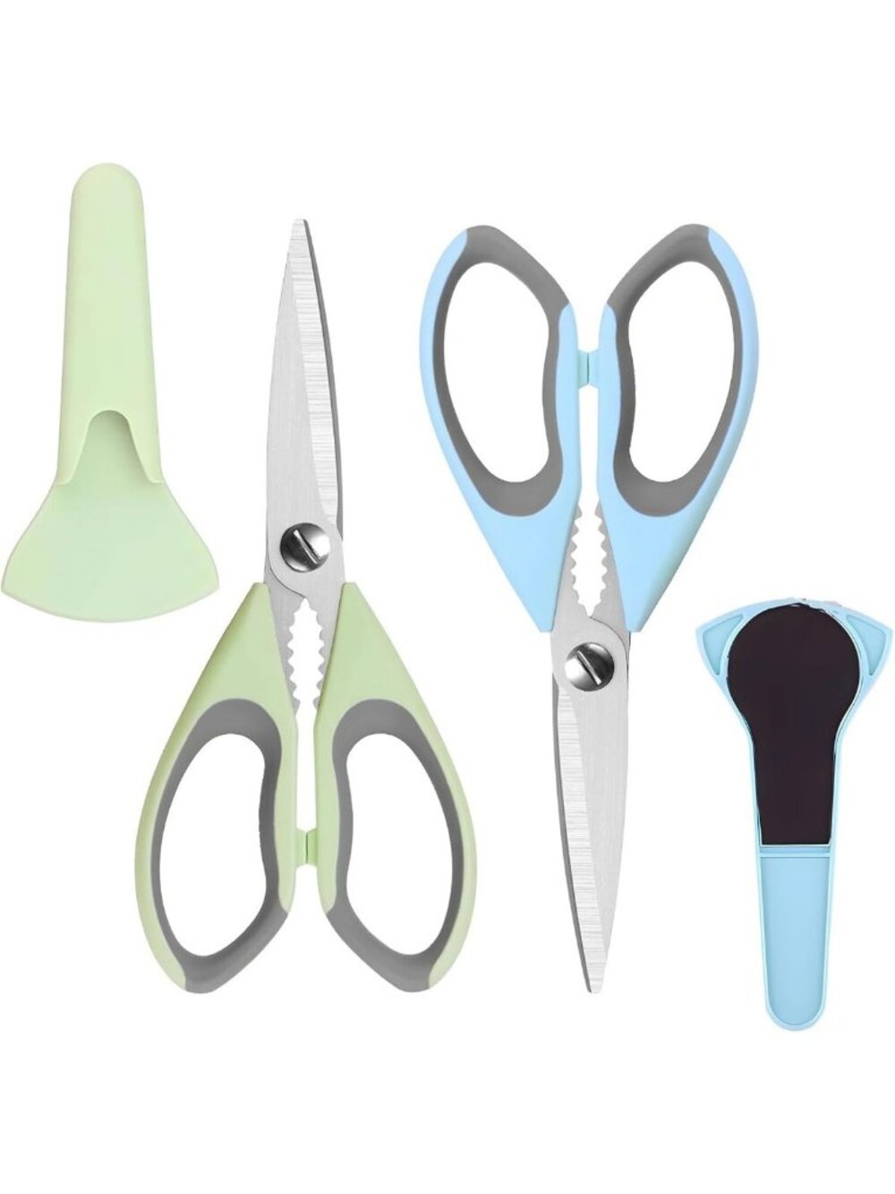 All-Purpose Heavy Duty Kitchen Scissors & Utensils Set - Stainless Steel